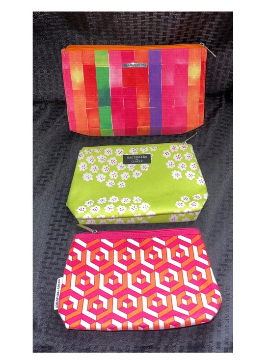 clinique & jonathan adler Handbags - Set of 3 Colorful Cosmetic Pouches